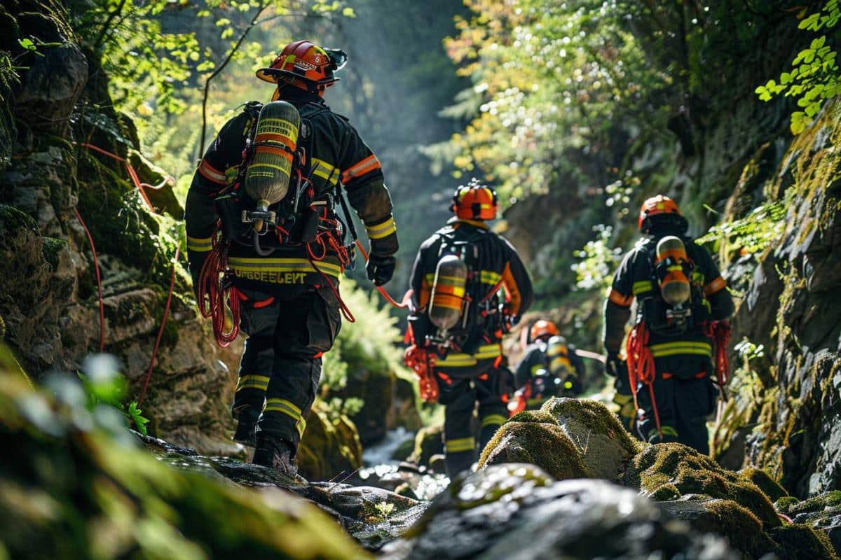 Opération de sauvetage des pompiers après un accident de canyoning à Villebois • La Voix de l'Ain