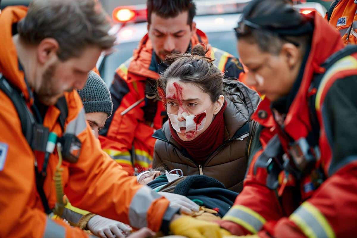 Sept blessés pris en charge par les secours après un accident de la circulation en pleine ville