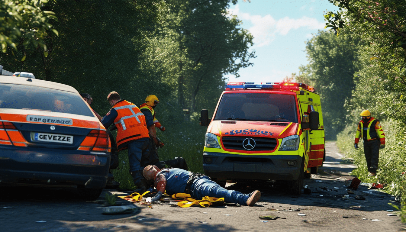 découvrez les détails de l'accident de la route survenu à gévezé, impliquant un jeune homme de 24 ans blessé. quelles sont les circonstances de cet incident et les réactions des autorités ?