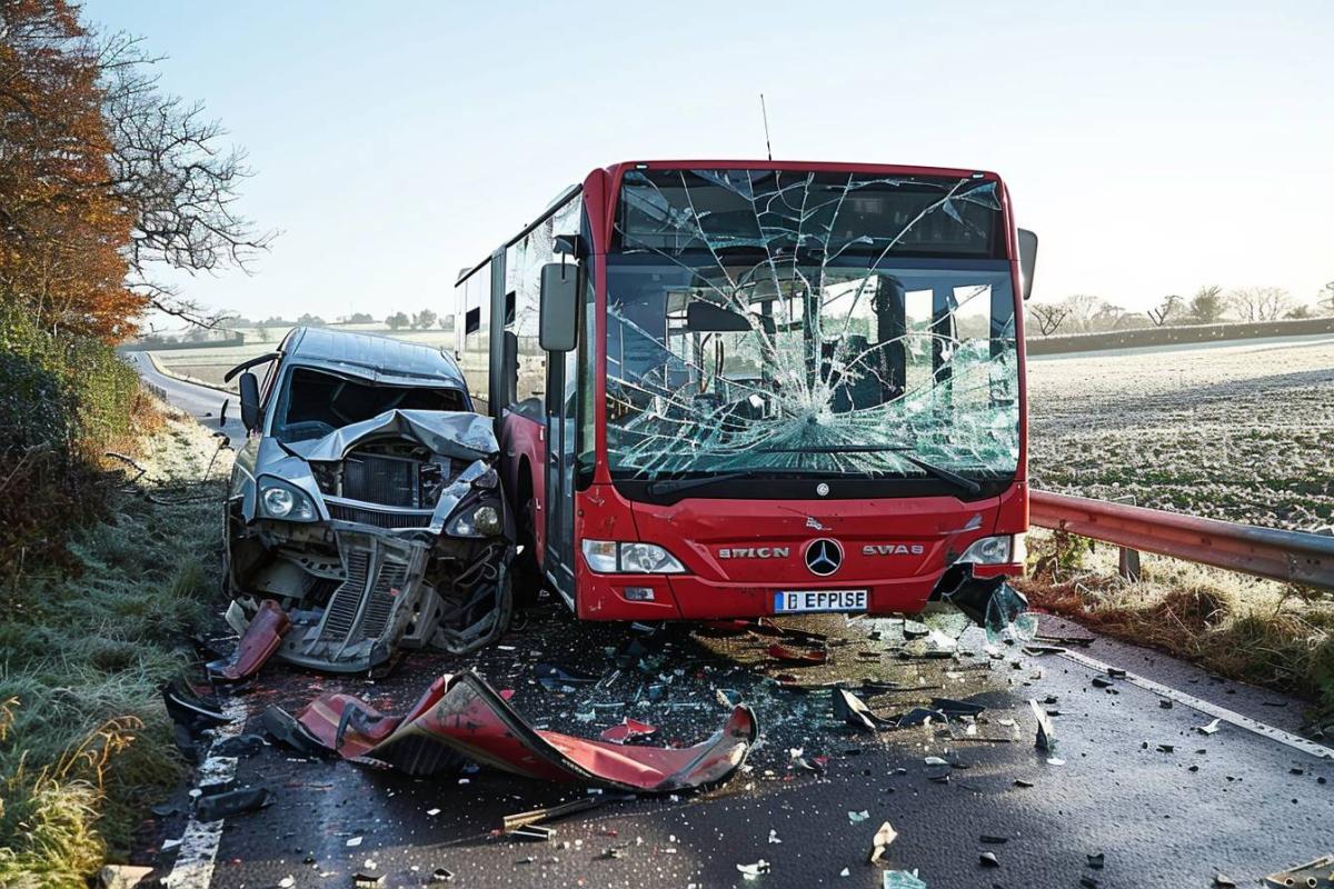 Collision spectaculaire à Silley-Bléfond : un bus et un poids lourd impliqués