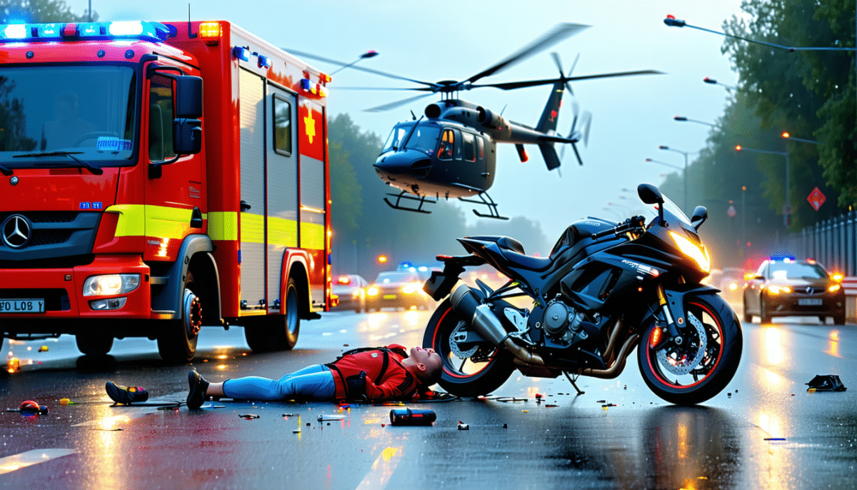 un motard a été gravement blessé dans un accident et a été évacué en hélicoptère vers le chu de toulouse. découvrez les détails de cet incident et les efforts des secours pour garantir sa prise en charge rapide.